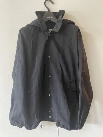 HAI Sporting Gear 블랙 후드 부착 나일론 자켓 90s