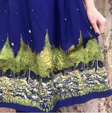 PALAVA 스커트 Ada NavyWoodland 새상품