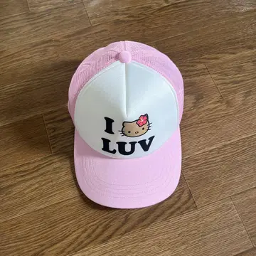 I LUV Hello Kitty 핑크 캡