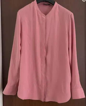 띠어리 블라우스 핑크 긴팔