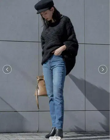 애뉴언스 스트레이트 데님 블루