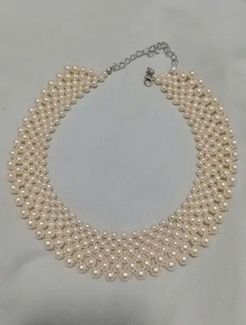 모조 진주 초커 목걸이