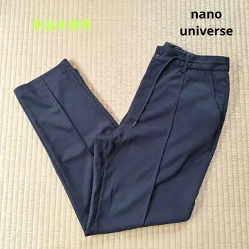 나노 유니버스 더블 저지 테이퍼드 팬츠 블랙