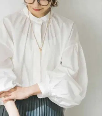 어반 리서치 볼륨 슬리브 밴드 카라 셔츠