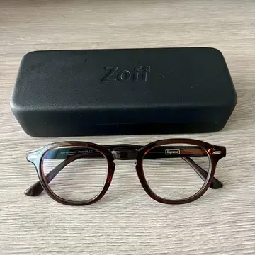 Zoff 다크 브라운 패션 안경 케이스 포함