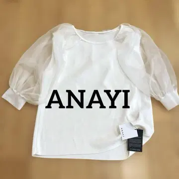 아나이 시스루 슬리브리스 니트