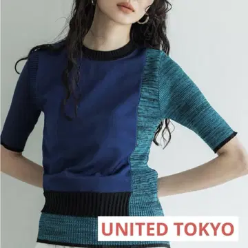 UNITED TOKYO 페이크 디자인 썸머 니트 티셔츠 일본제