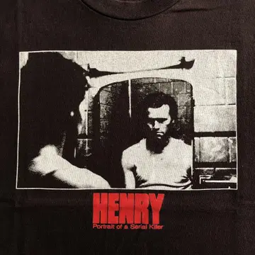 빈티지 영화 HENRY 헨리 티셔츠 시리얼 킬러 무비 티셔츠