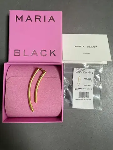 MARIA BLACK 골드 한쪽 귀걸이