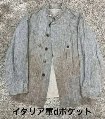 (special) 20년대 이탈리아 군용 d 포켓 샴브레이 자켓