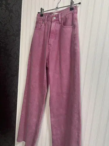 EVRIS 심플 와이드 데님 팬츠