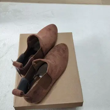 브라운 사이드 고어 부츠 스웨이드 느낌