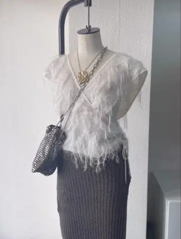 leinwande 베스트 Fringe Jacquard Top 뷔스티에