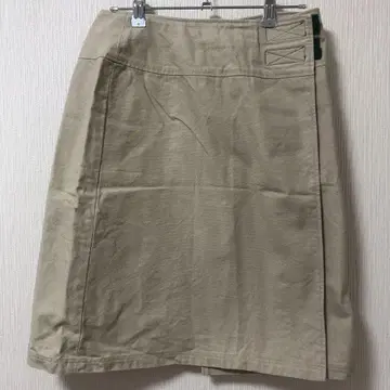 무릎 기장 스커트 베이지 일본제 면100%