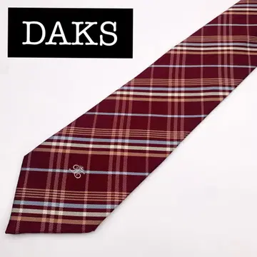 이탈리아제 DAKS 넥타이 최고급 실크 체크 무늬