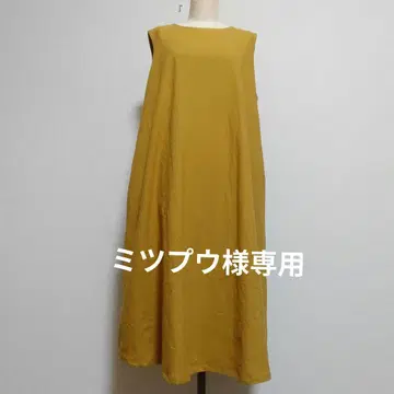 핸드메이드 슬리브리스 원피스 와셔 코튼