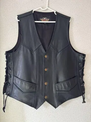 할리데이비슨 가죽 베스트 XL