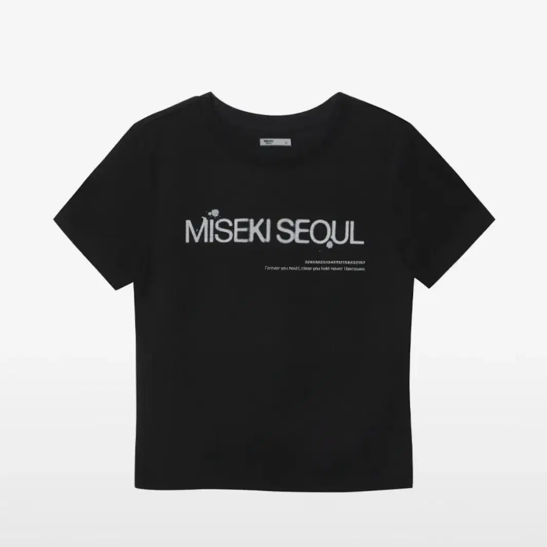 MISEKI Seoul Short Sleeve T-Shirt Logo short sleeves BLACK
