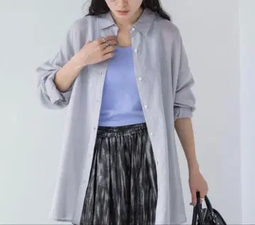 텐셀 린넨 시어 셔츠 LS 지나시스 미사용 새상품 이번 시즌 신상