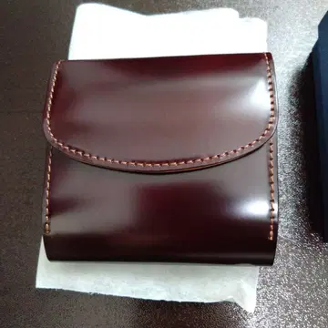 오오바세이호/오오바세이호 브라운 코도반 접이식 지갑 박스 포함