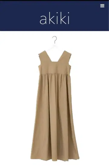 akiki/아키키 basic laceup dress 베이지