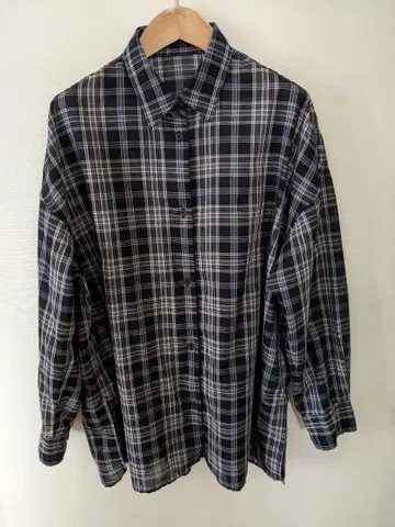 Spick&Span 시어 체크 2WAY 셔츠