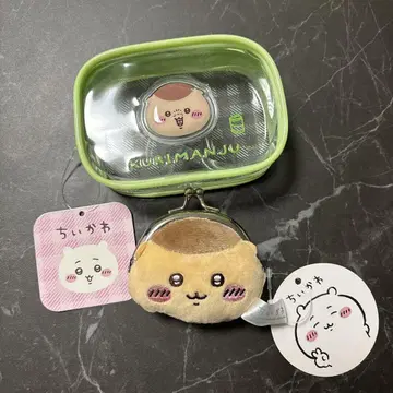 치이카와 밤만쥬 푹신푹신 클리어 파우치 미니 가마구치 파우치