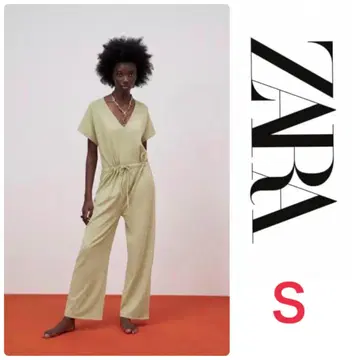 ZARA 자라 와이드 레그 썸머 니트 점프 수트 S
