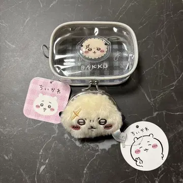 치이카와 (먼작귀) 랏코 푹신푹신 클리어 파우치 미니 가마구치 파우치