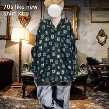 70s vintage [새상품급 초레어 유럽 스탬프 아트 셔츠
