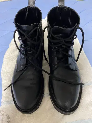 (지유) 27cm 리얼 가죽 레이스업 부츠