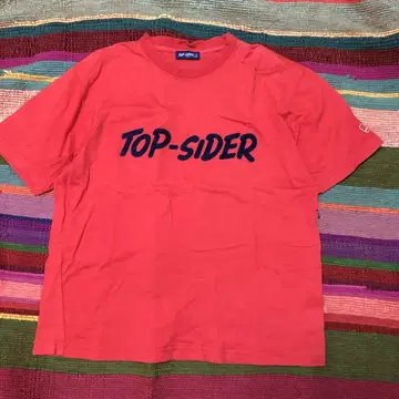 TOP SIDER 탑 사이다 티셔츠 구제 의류 빈티지 M 빨간색