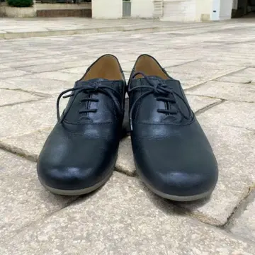 히로미치나카노 레이스업 슈즈 22.5cm 블랙 가죽