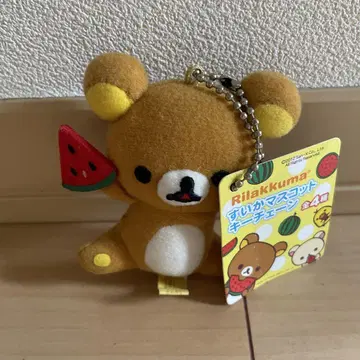 리락쿠마 수박 키체인 봉제 인형 레트로