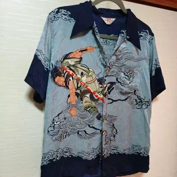 일본풍 패턴 알로하 반팔 셔츠 JAPANESE CLASSIC