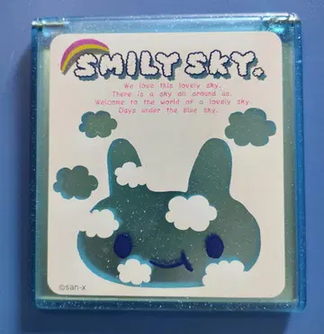 헤이세이 레트로 san-x Smily Sky 거울 포함 케이스