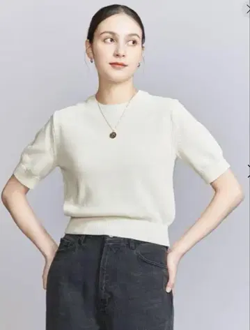 뷰티 앤 유스 숏 슬리브 니트 풀오버