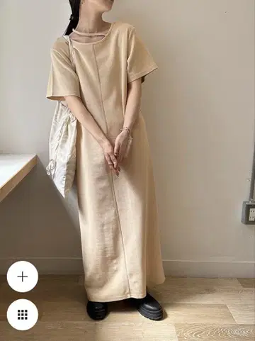 셀렉트 모카 넥 레이어드 릴랙스 원피스 [by SON]