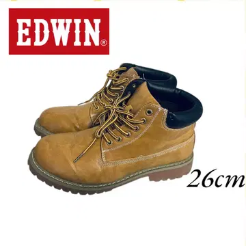 EDWIN 하이컷 워크 부츠 26cm 브라운