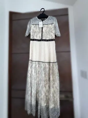 아이보리 레이스 맥시 드레스 F 사이즈