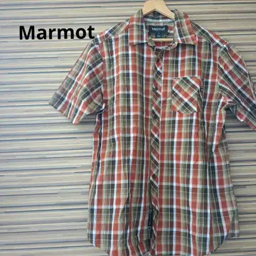 Marmot 체크 무늬 반팔 셔츠 L 마모트