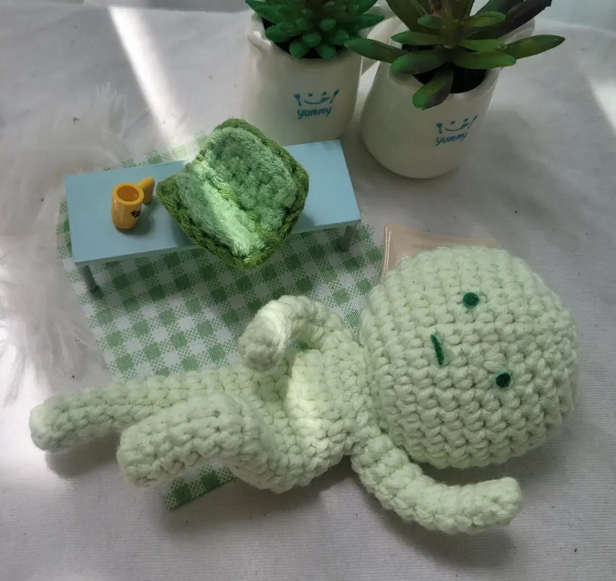 Smiski Crochet Doll