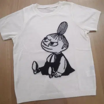 새상품 MOOMIN 무민 리틀 미 스웨터 봄/여름 화이트 반팔