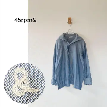 45rpm& 로고 자수 풀오버 셔츠 상의 긴팔