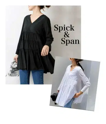 인기 완판 Spick & Span 티어드 튜닉 블랙