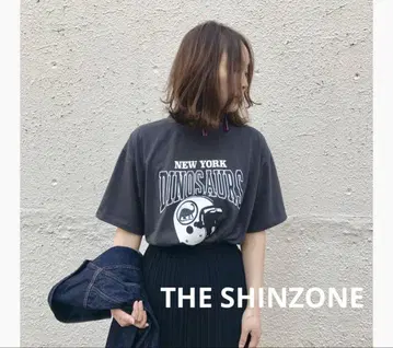 더 신존 THE SHINZONE 다이너소어 프린트 티셔츠 일본제