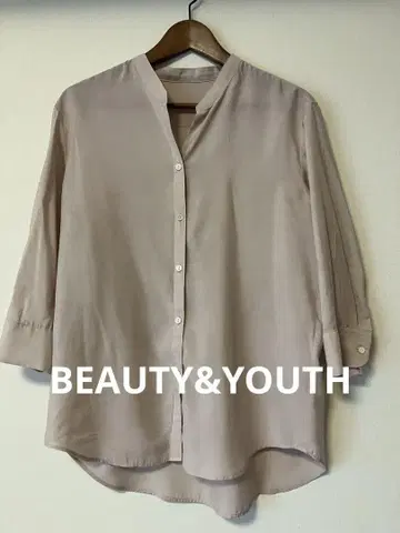 BEAUTY&YOUTH 7부 소매 셔츠 핑크 버튼