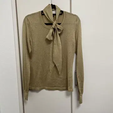 Aquascutum 골드 리본 포함 긴팔 니트