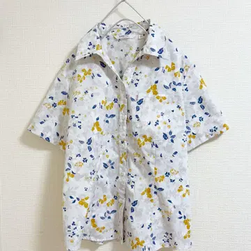 마준 셔츠 카리유시 의류 L 블라우스 보타니컬 무늬