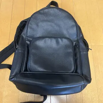 블랙 백팩 합성 피혁